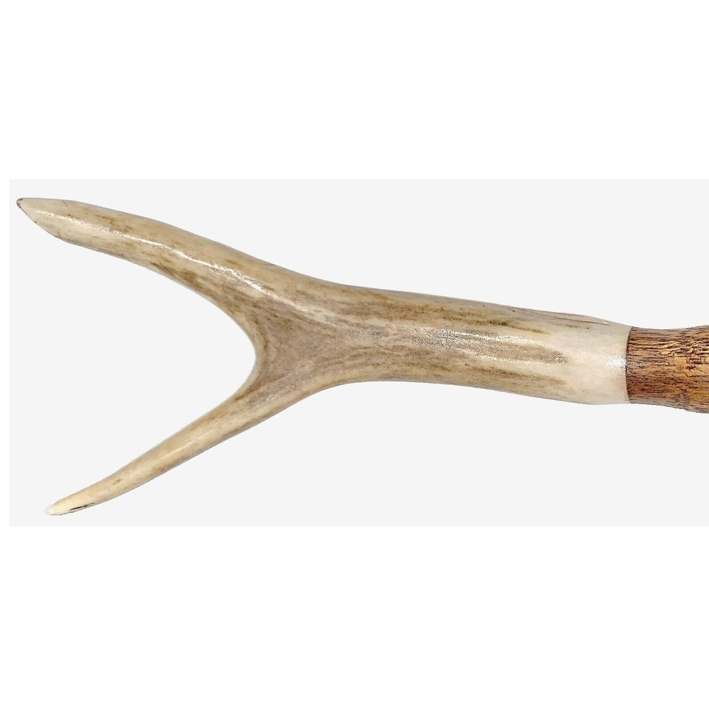 Deer Antler Back Scratcher Handmade Wood Handle Hang Tie 21" Great Guy Gift